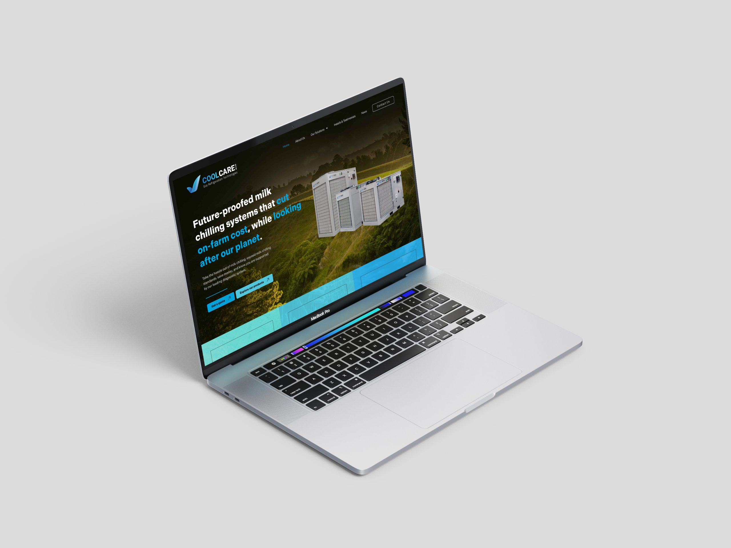 Coolcare website mockup